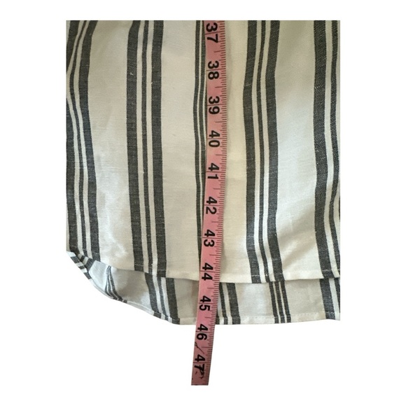 Ann Taylor Factory Striped Button Front Belted Dress Size 12 - Picture 5 of 11